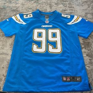 Joey Bosa chargers jersey size kids medium blue white